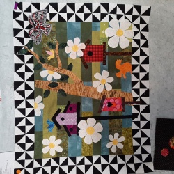 Birdhouse quilt. Almost ready to quilt